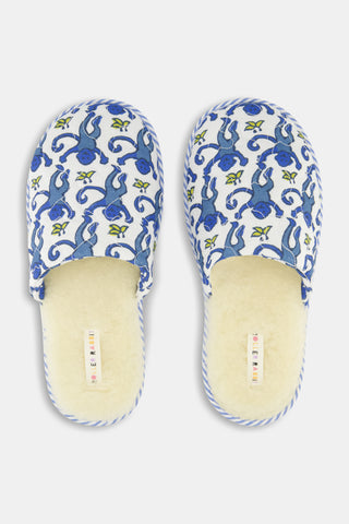 Monkey Quilted Slippers