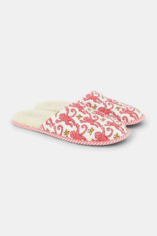 Roller Rabbit Monkey Quilted Slippers view 1