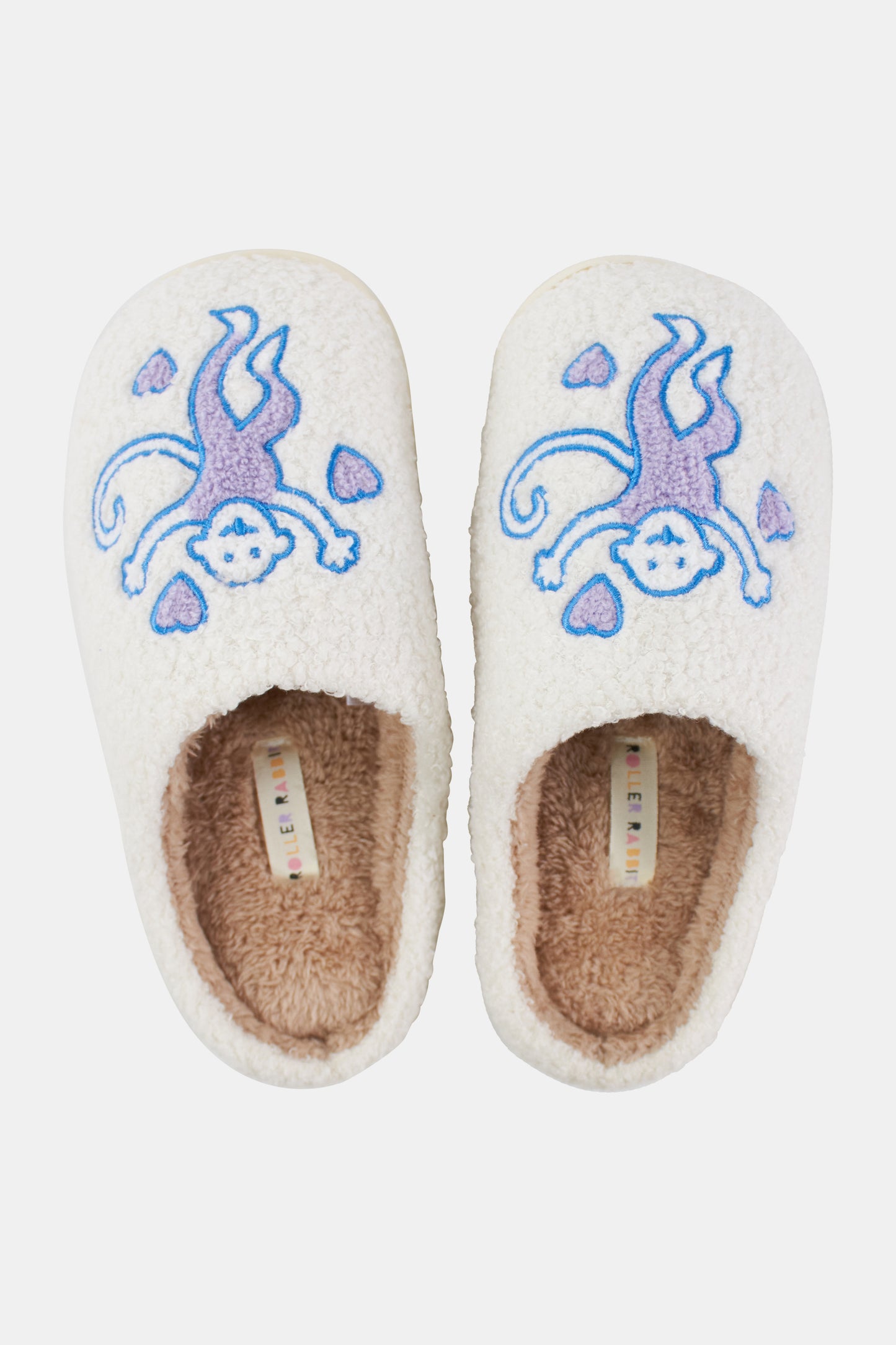Roller Rabbit Monkey Fuzzy Slippers view 2