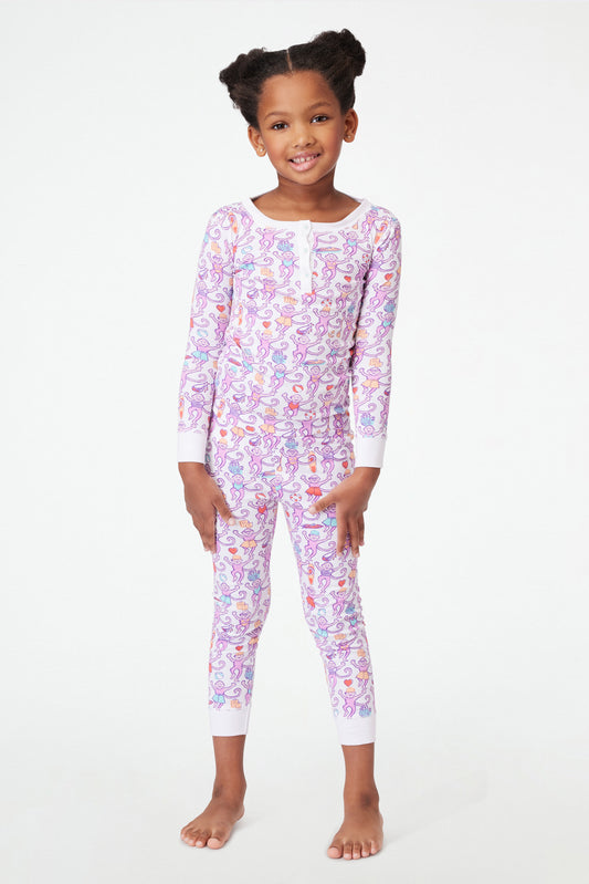 Kids Lido Monkey Pajamas view 1
