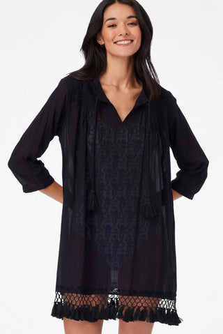 Roller Rabbit Black Lucknow Serafina Tunic