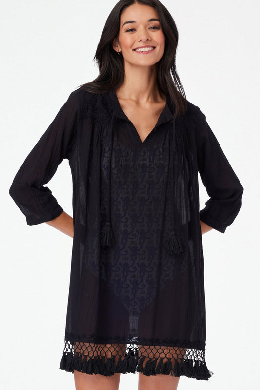 Roller Rabbit Black Lucknow Serafina Tunic view 1