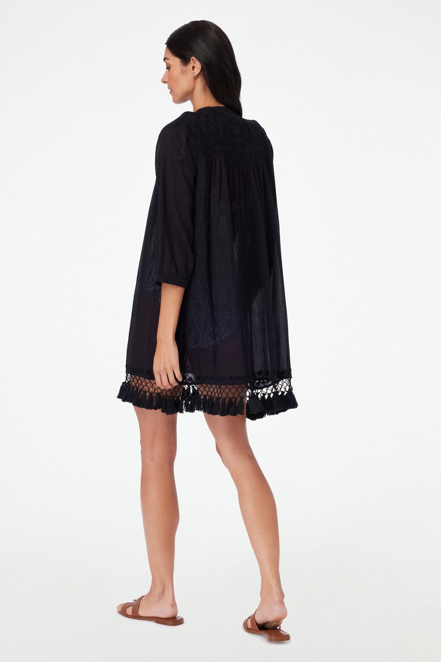 Roller Rabbit Black Lucknow Serafina Tunic view 5
