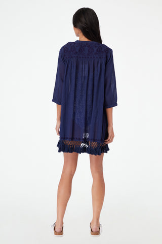 Roller Rabbit Navy Lucknow Serafina Tunic
