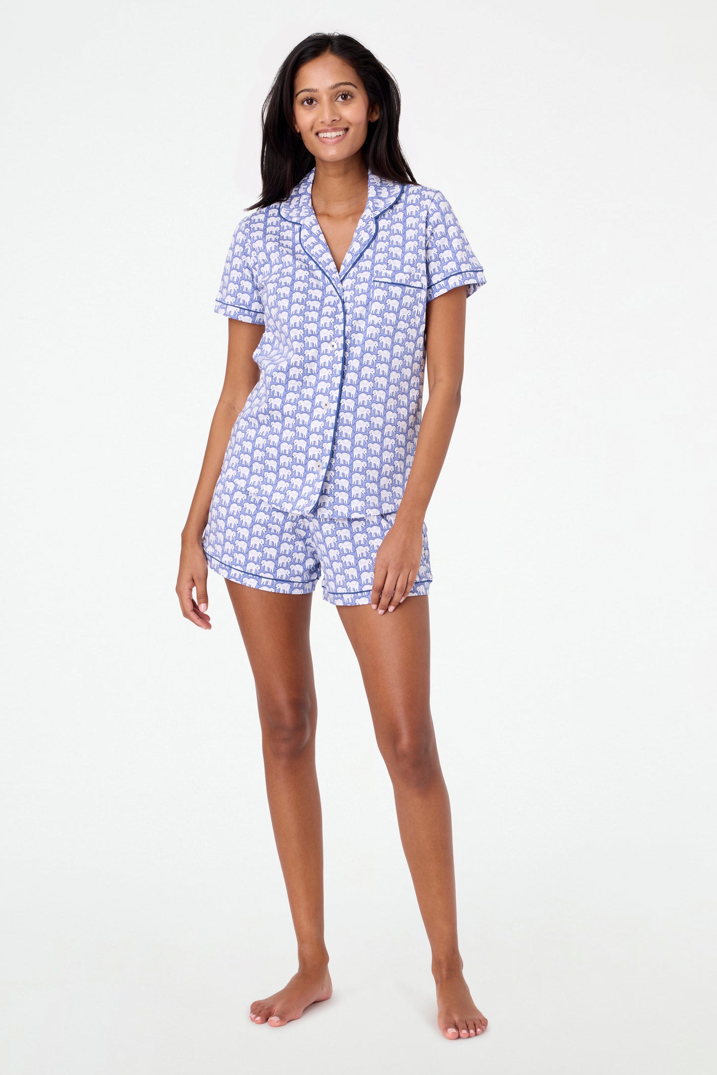 Roller Rabbit Blue Hathi Polo Pajamas view 3