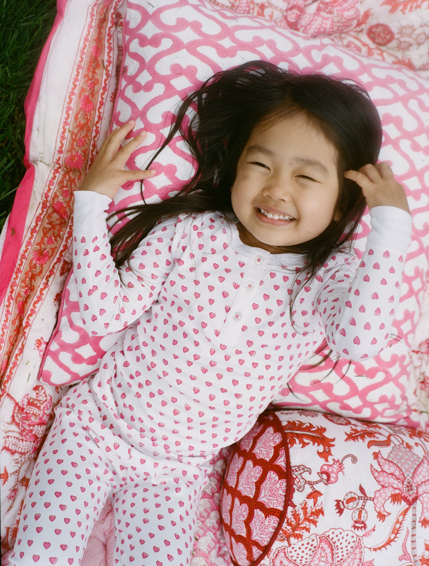 Kids Hearts Pajamas view 1