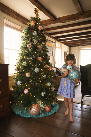 Snow Village Quilted Tree Skirt