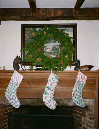 Snow Village Quilted Stocking