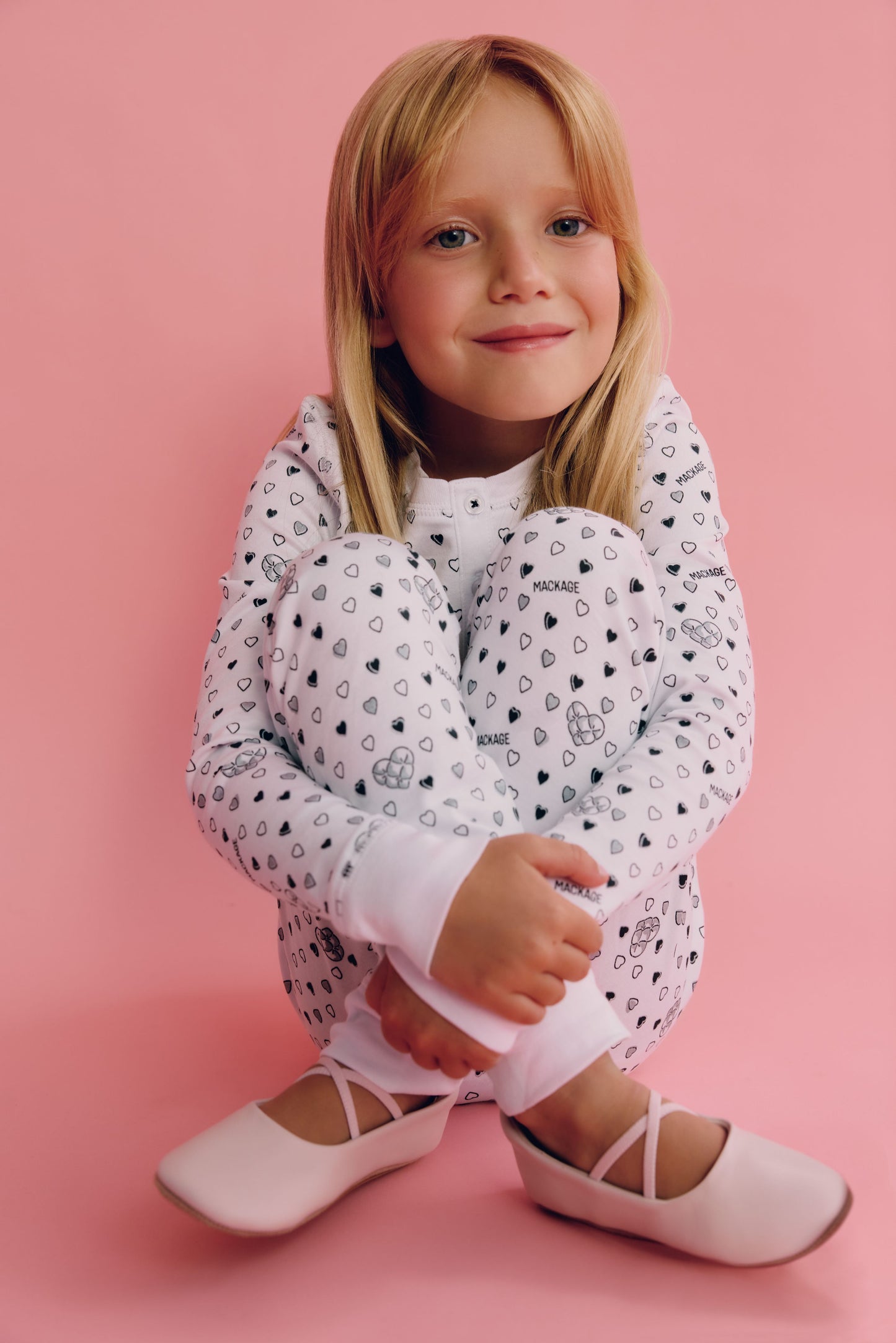 Kids Quilted Hearts Pajamas view 6