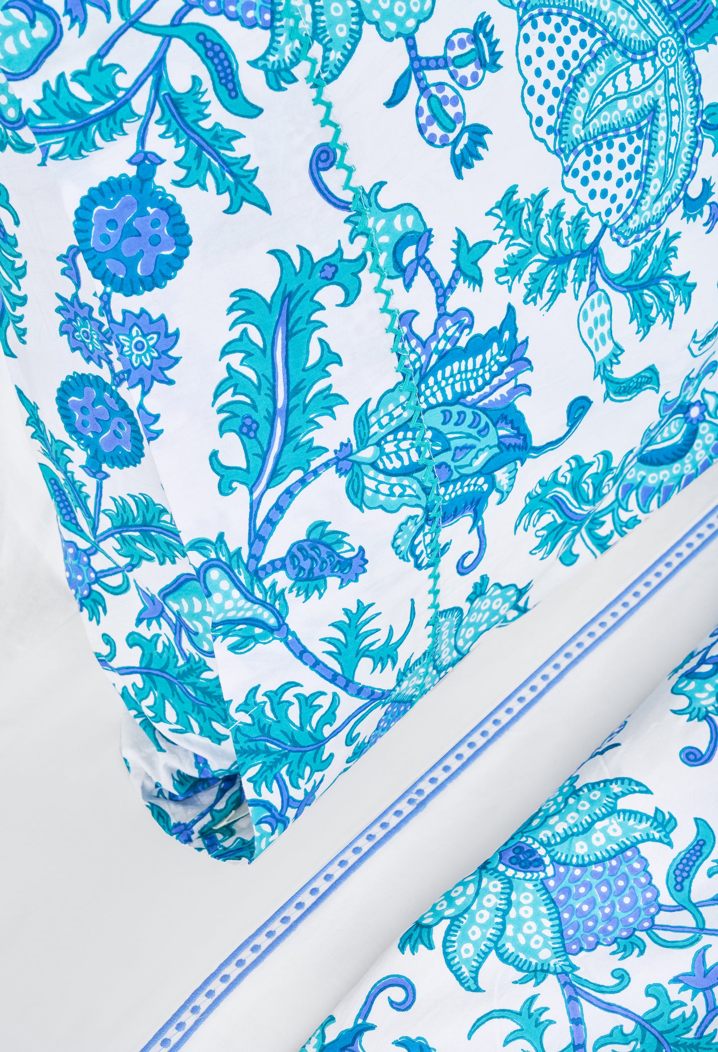 Roller Rabbit Turquoise Amanda Pillowcase Set view 3