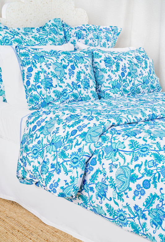 Roller Rabbit Turquoise Amanda Duvet Cover view 1