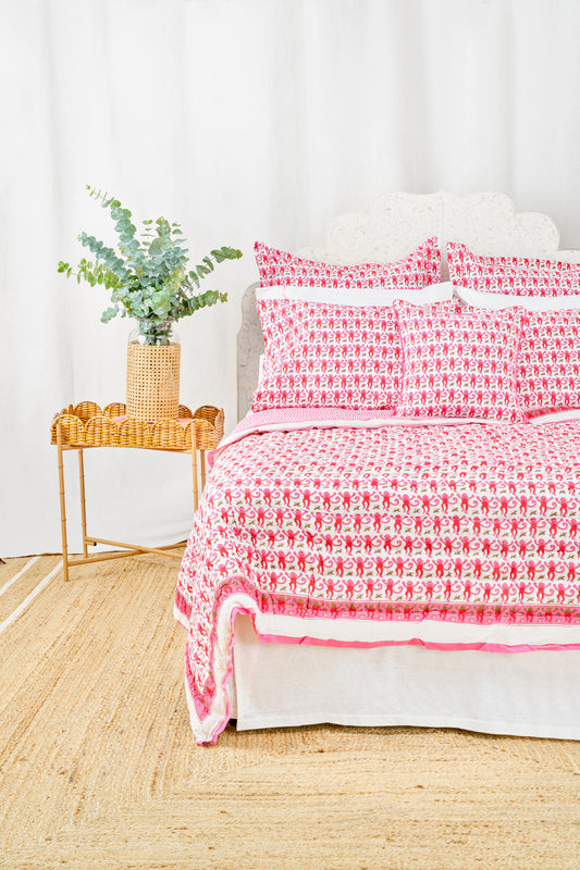 Roller Rabbit Pink Monkey Quilt view 1