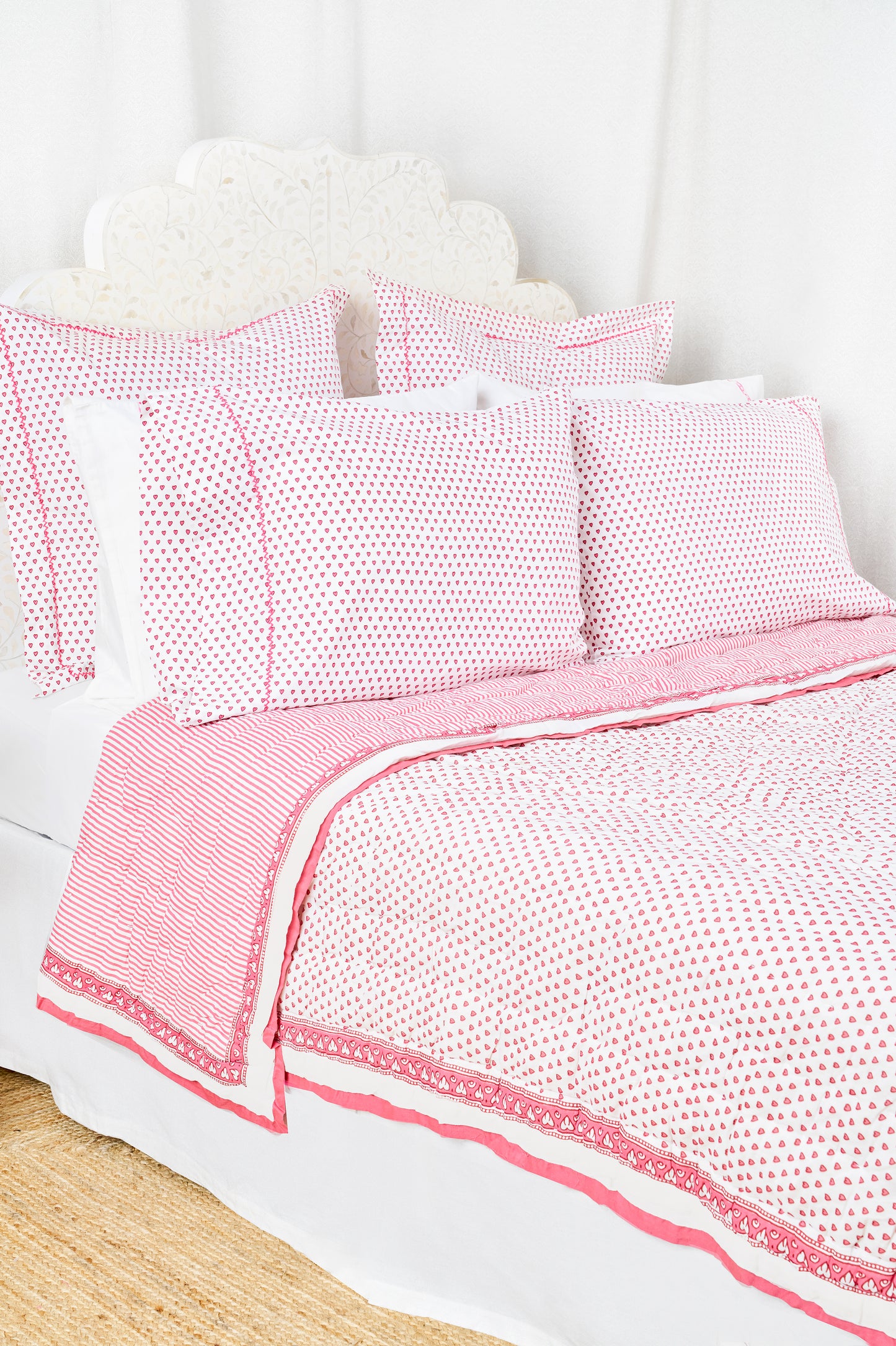 Roller Rabbit Pink Hearts Quilt view 5