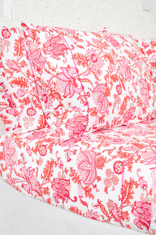 Roller Rabbit Orange Amanda Sheet Set view 1