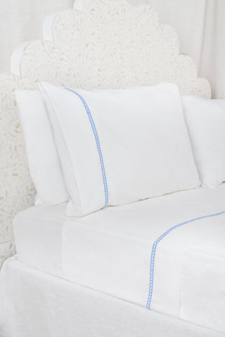 Roller Rabbit Francis Embroidered Blue Pillowcase Set
