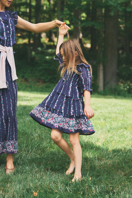 Roller Rabbit Navy Kids Alba Eyelet Ciera Dress view 1