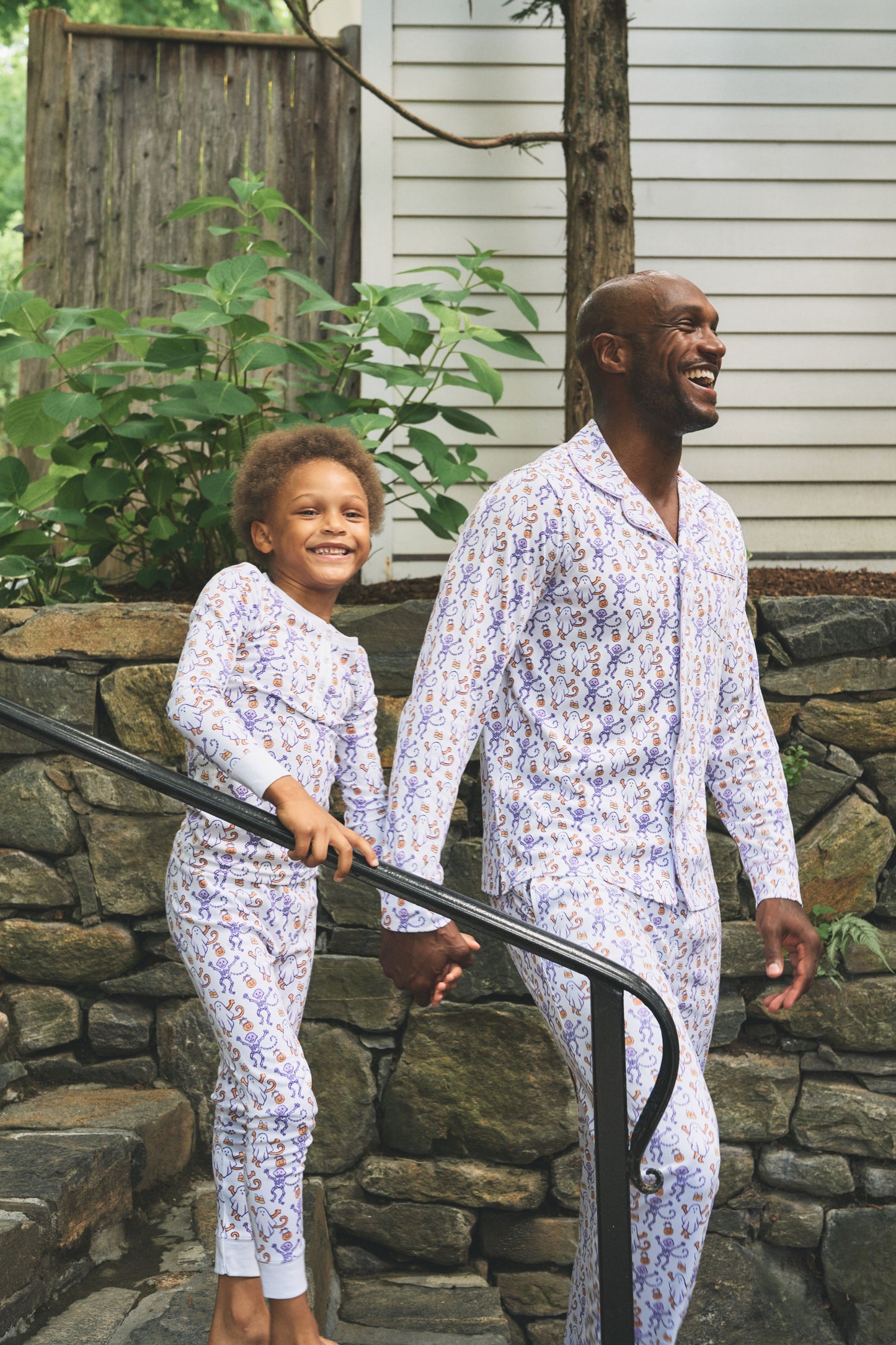 Men's Trick or Treat Long Sleeve Polo Pajamas view 3