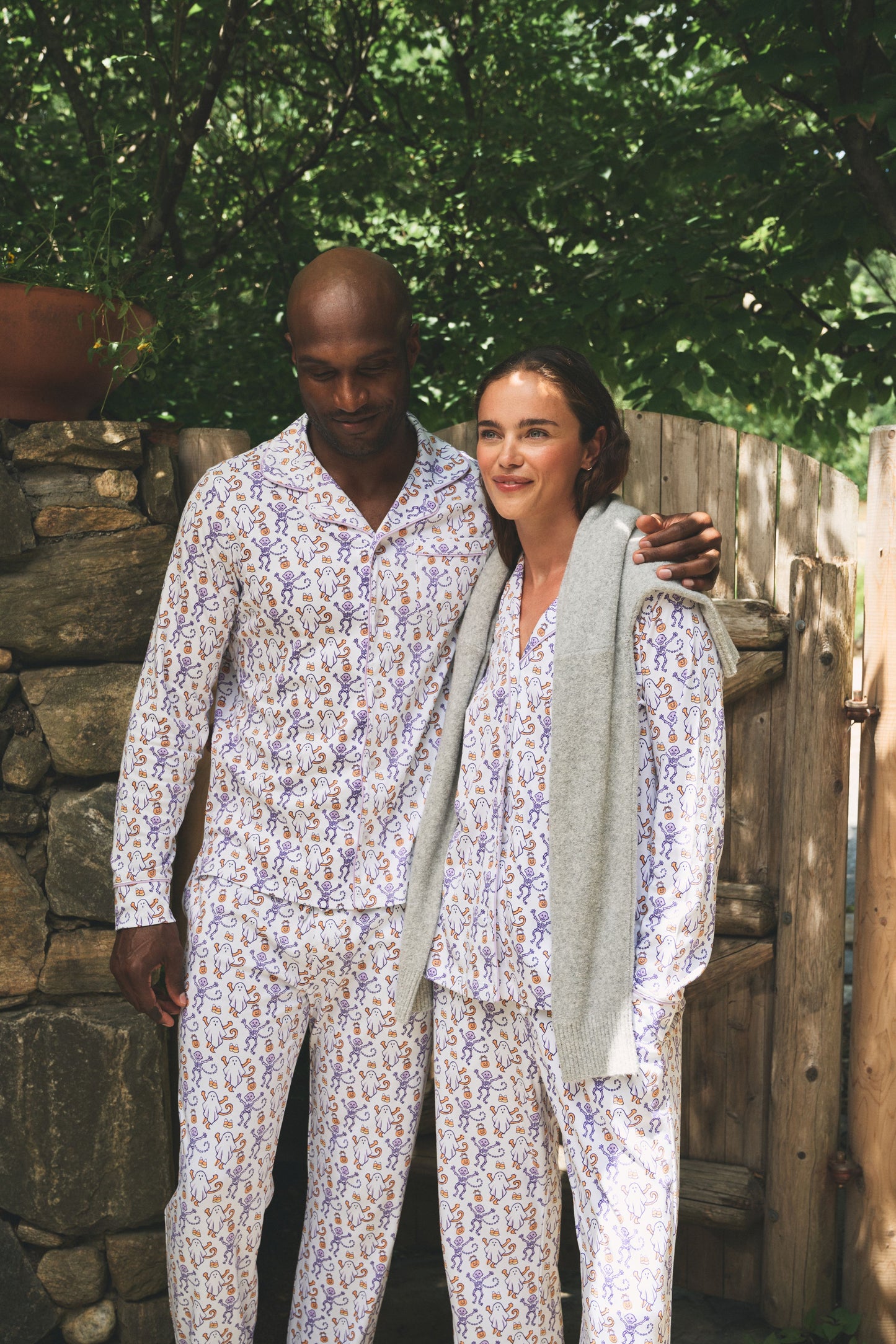 Trick or Treat Long Sleeve Polo Pajamas view 3