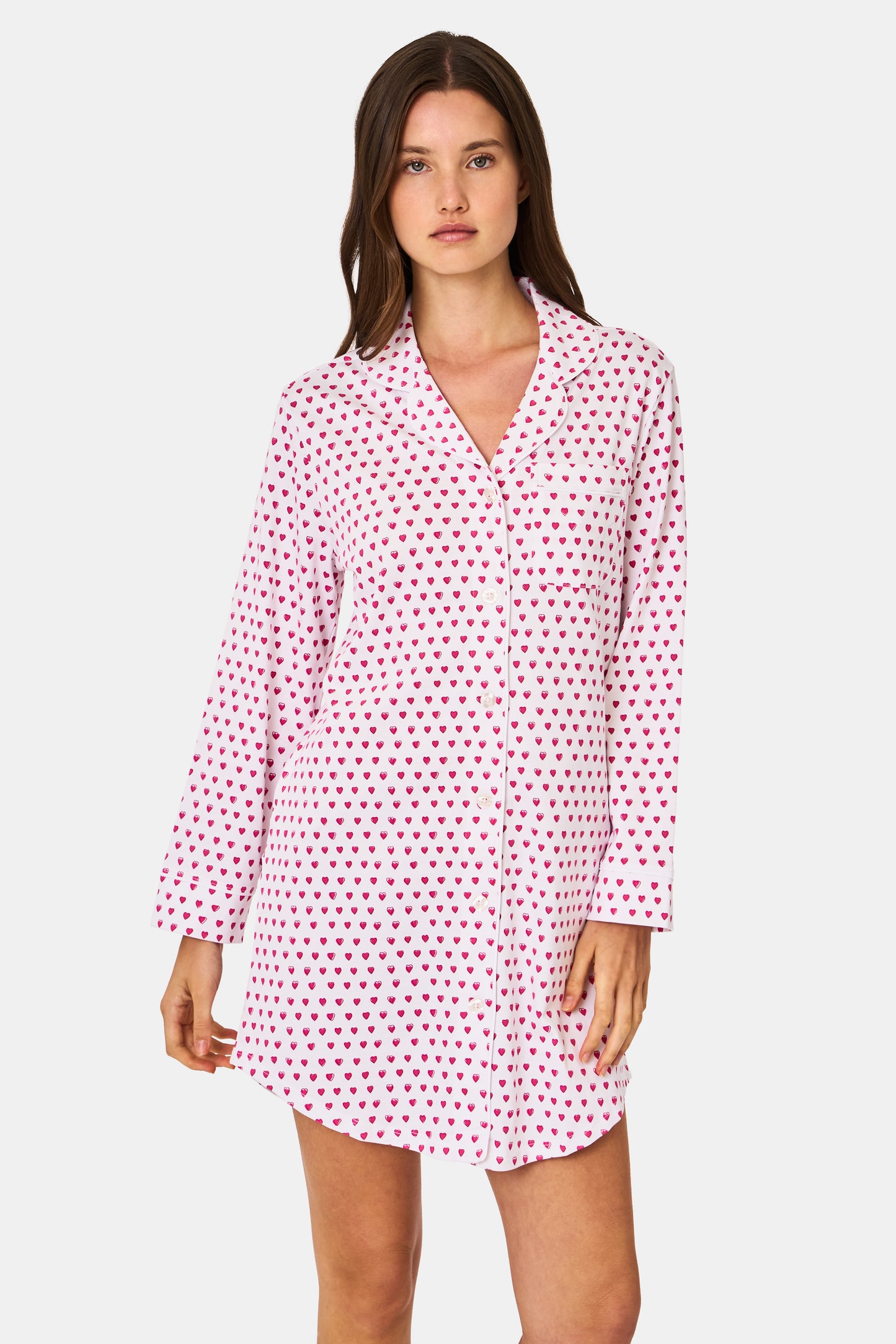 Roller Rabbit Pink Hearts Perlita Lounge Dress view 1