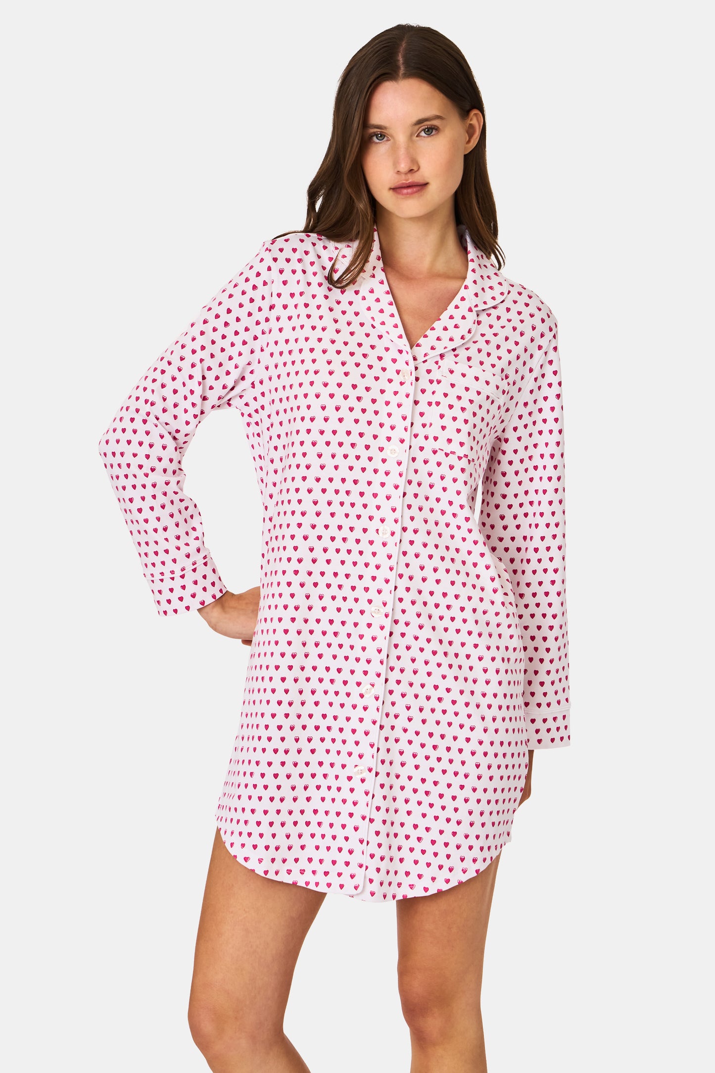 Roller Rabbit Pink Hearts Perlita Lounge Dress view 3