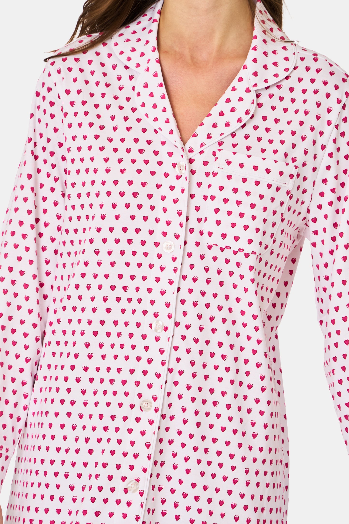 Roller Rabbit Pink Hearts Perlita Lounge Dress view 2