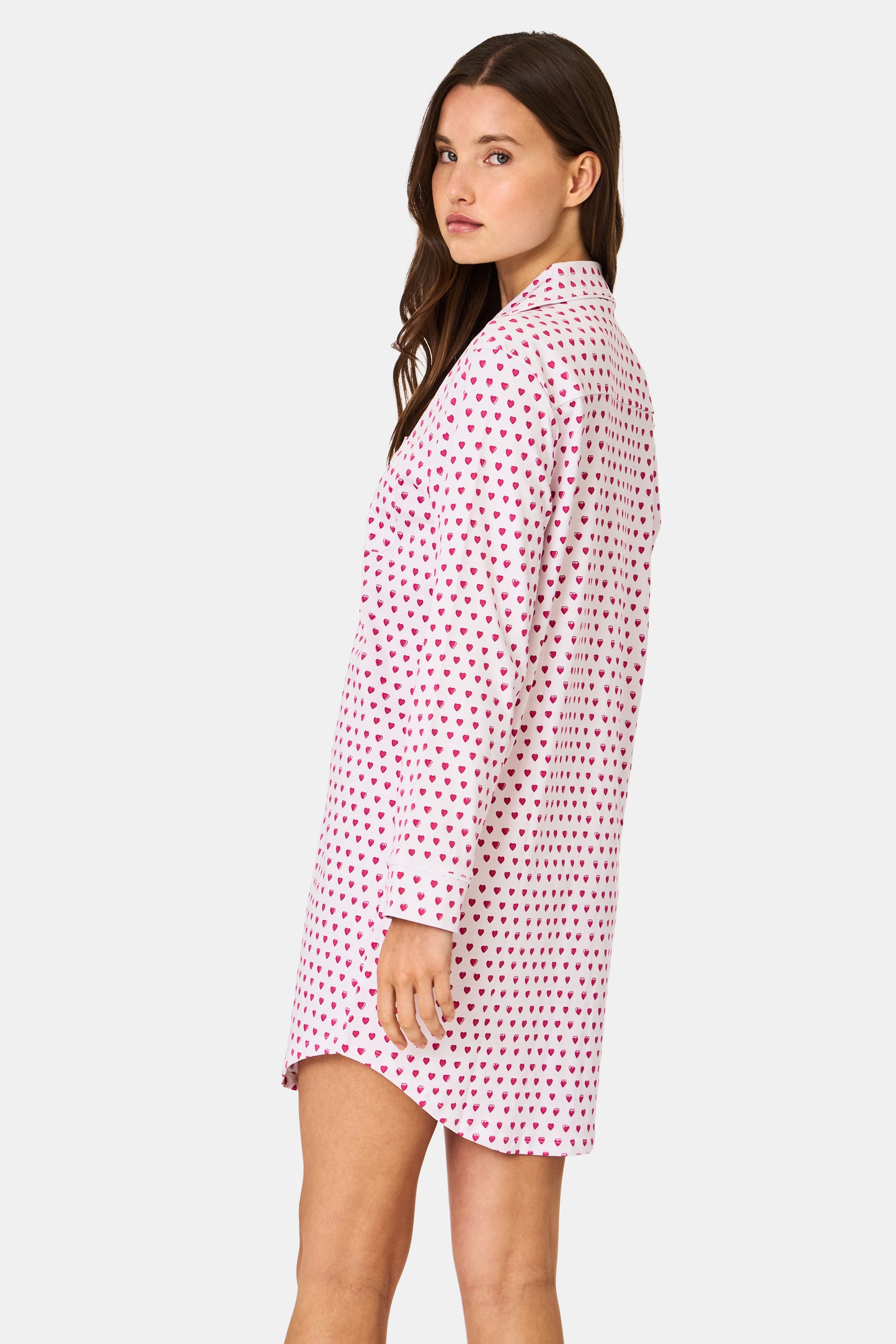 Roller Rabbit Pink Hearts Perlita Lounge Dress view 5