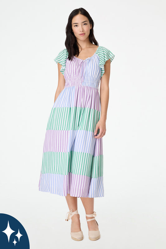Roller Rabbit Lurex Stripe Pina Dress