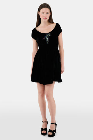 ROLLER RABBIT BLACK VELVET TILLY DRESS