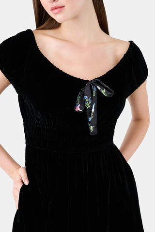 ROLLER RABBIT BLACK VELVET TILLY DRESS