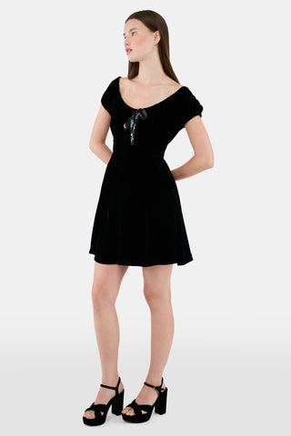 ROLLER RABBIT BLACK VELVET TILLY DRESS