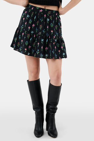 ROLLER RABBIT BLACK WILDFLOWER DITSY FLEET SKIRT
