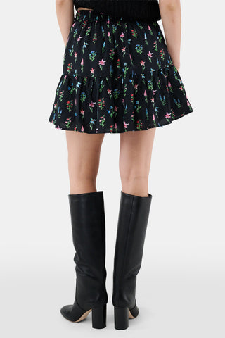 ROLLER RABBIT BLACK WILDFLOWER DITSY FLEET SKIRT
