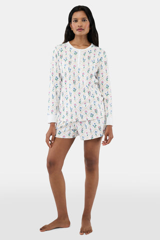 ROLLER RABBIT WHITE WILDFLOWER JEMINA HUNTER PAJAMAS