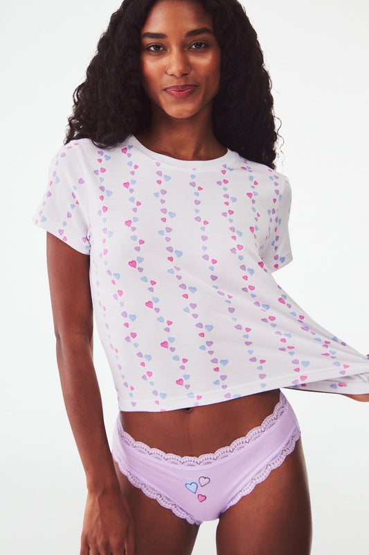 Roller Rabbit Falling Hearts Baby Tee view 1