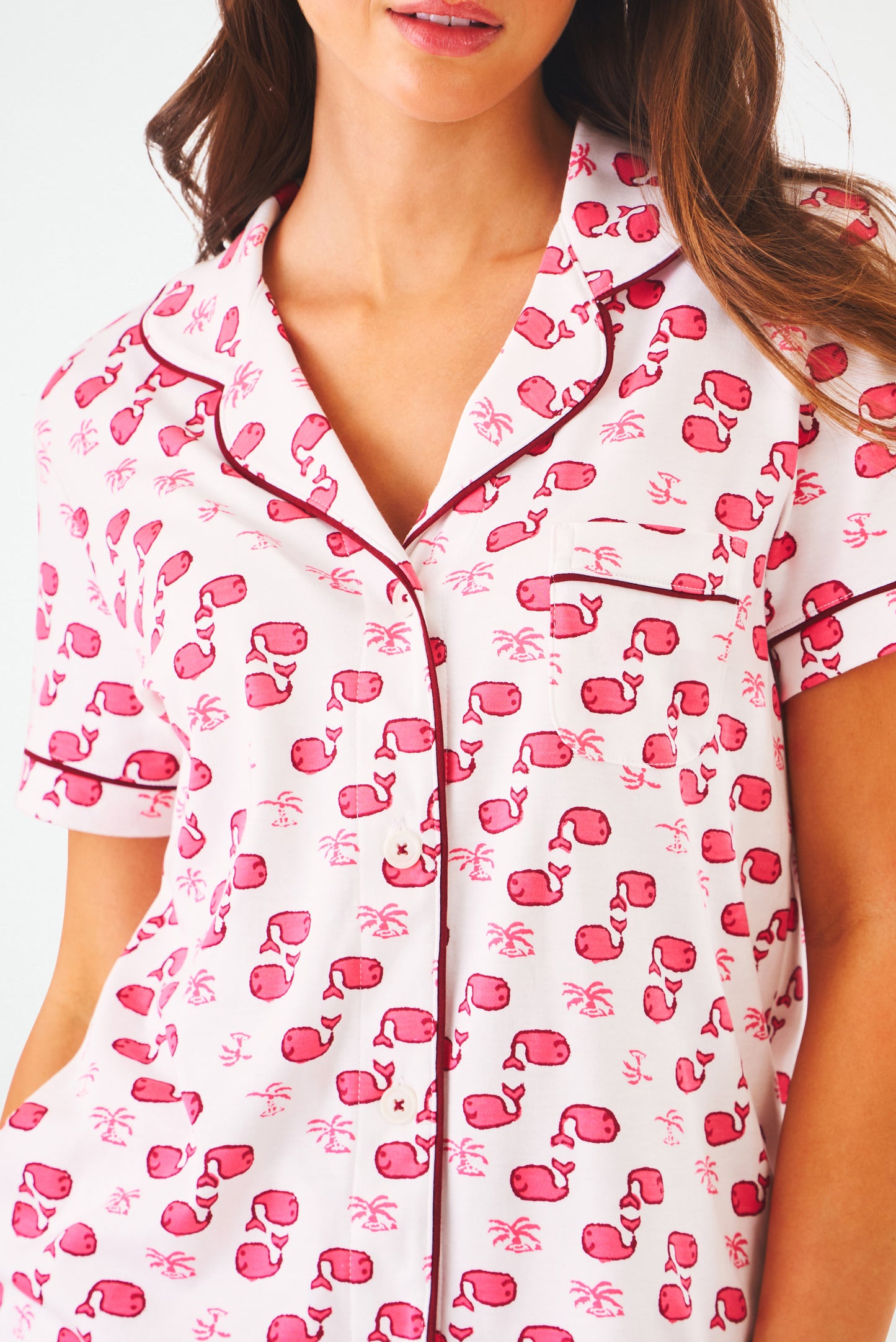 Roller Rabbit Pink Moby Polo Pajamas view 3