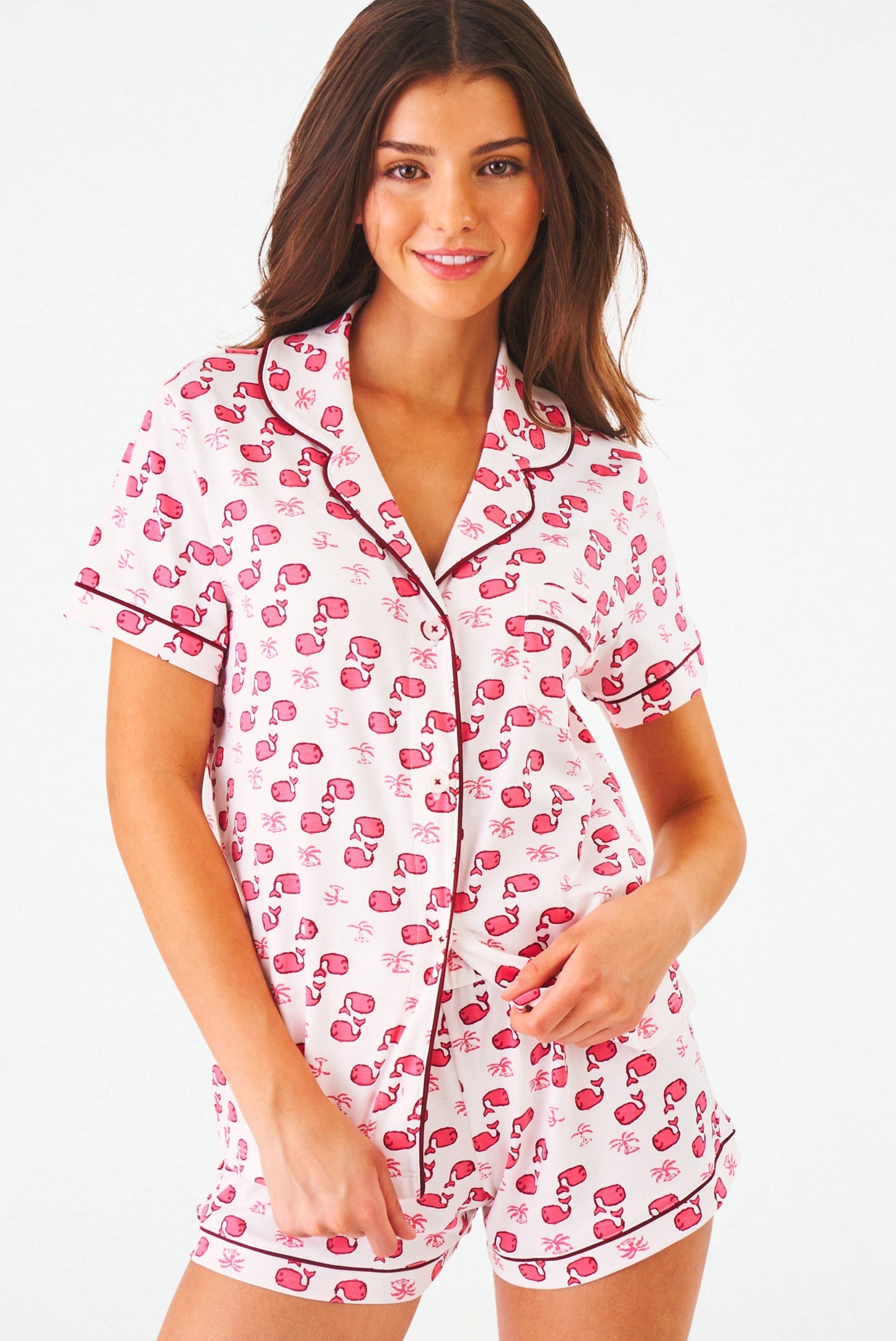 Roller Rabbit Pink Moby Polo Pajamas view 2