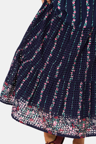 Roller Rabbit Navy Alba Eyelet Carlisa Skirt