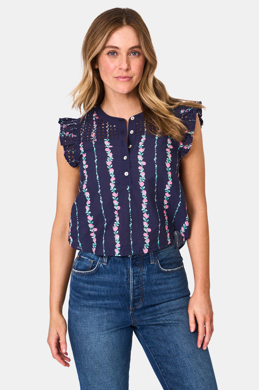 Roller Rabbit Alba Eyelet Ruthie Top view 1