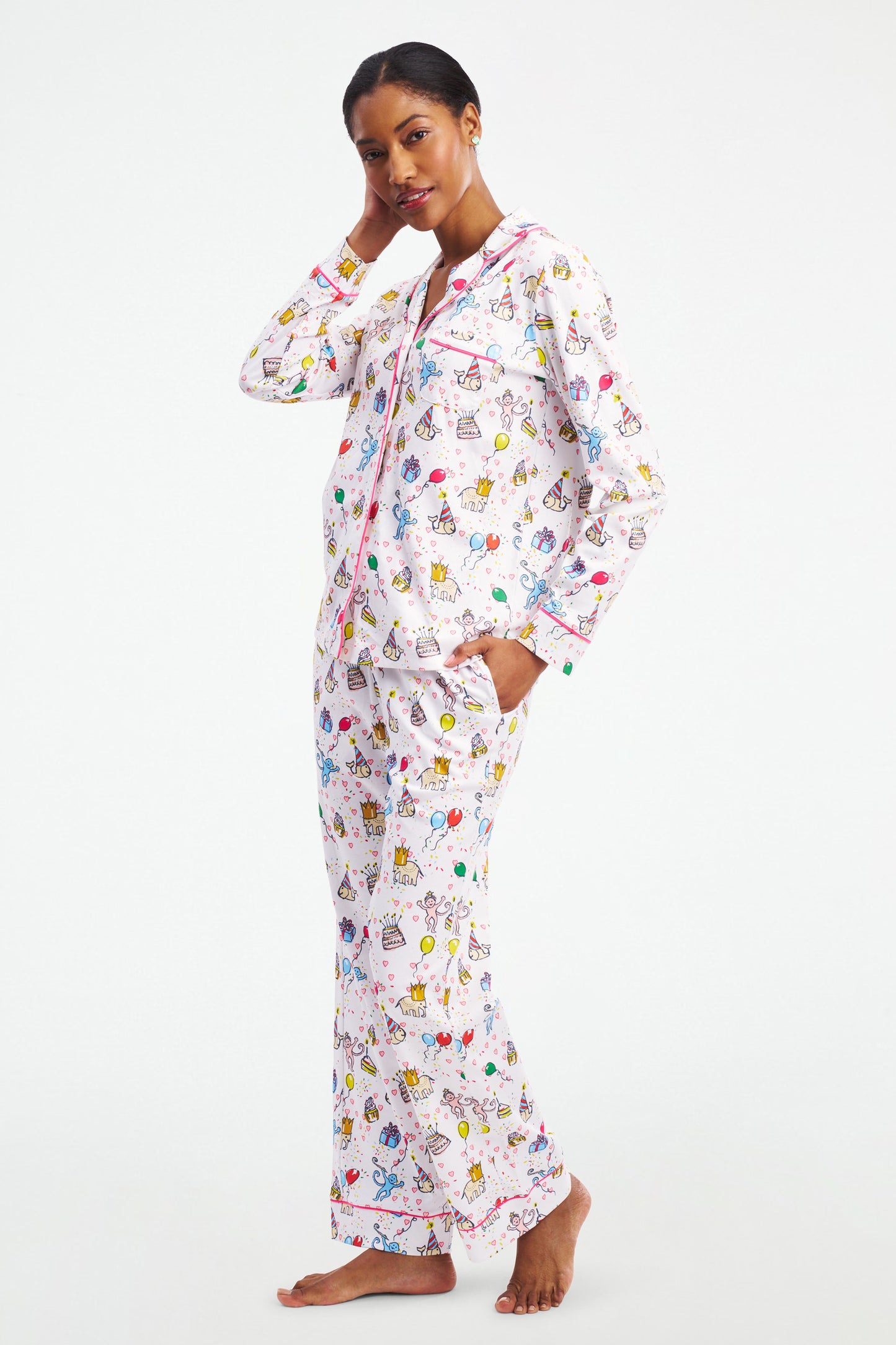 Birthday Bonanza Long Sleeve Polo Pajamas view 3