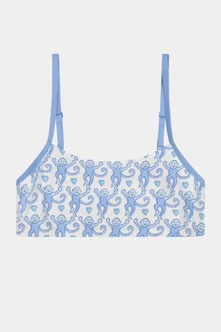 Roller Rabbit Blue Lovely Monkey Grove Bralette