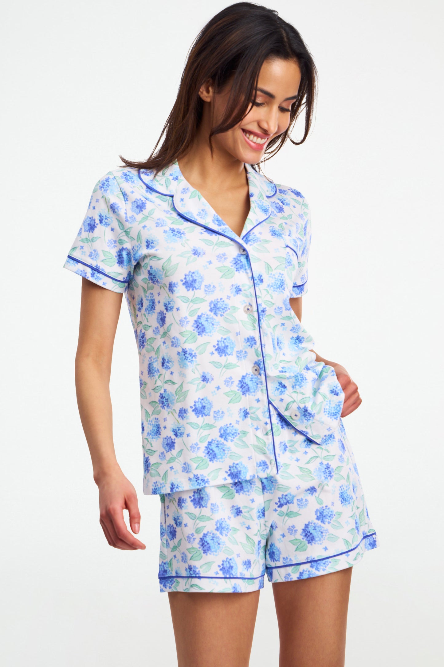 Ditsy Hydrangea Polo Pajamas view 5