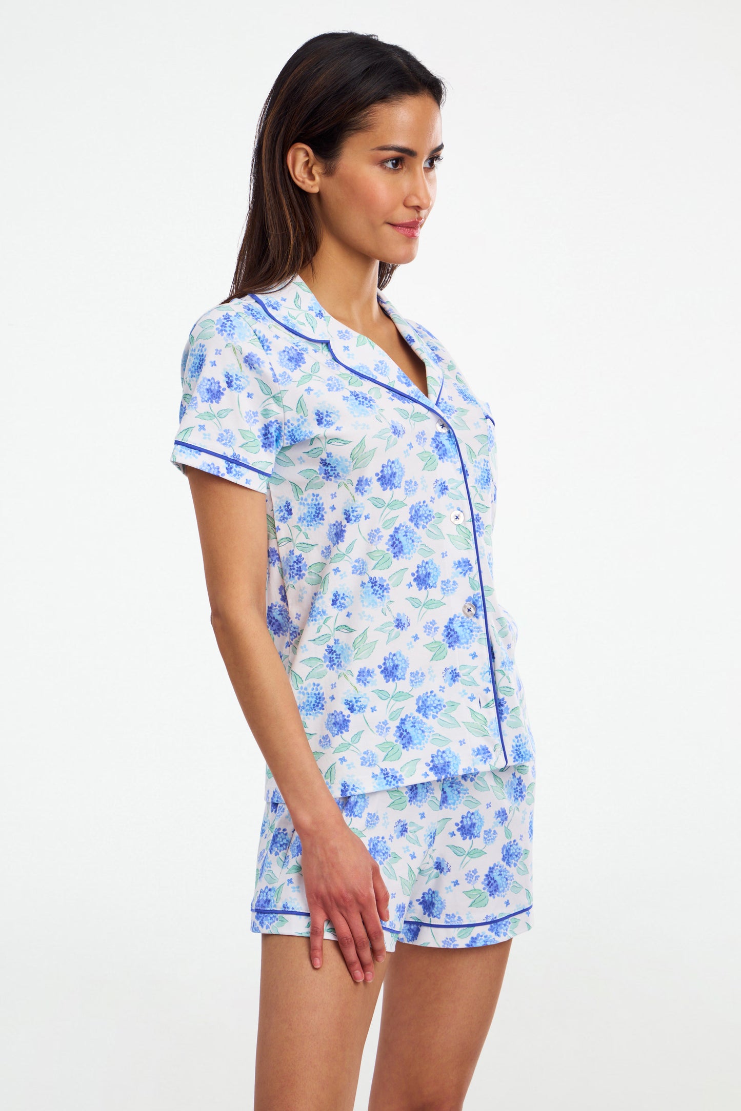 Ditsy Hydrangea Polo Pajamas view 6