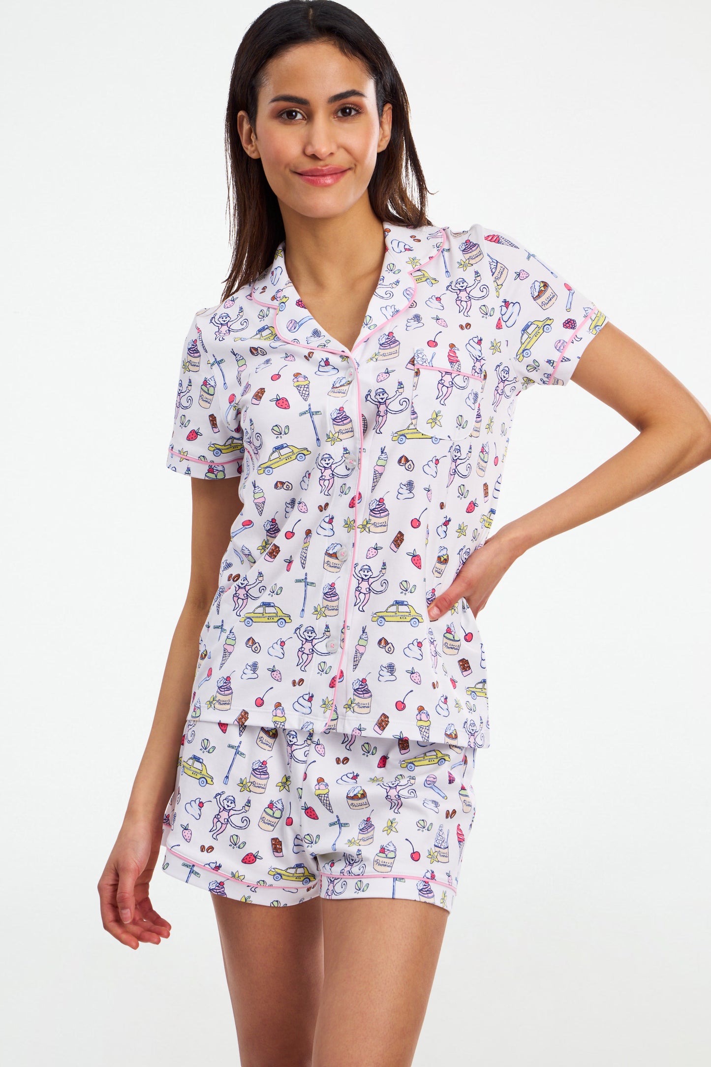 Dulce De Monkey Polo Pajamas view 2