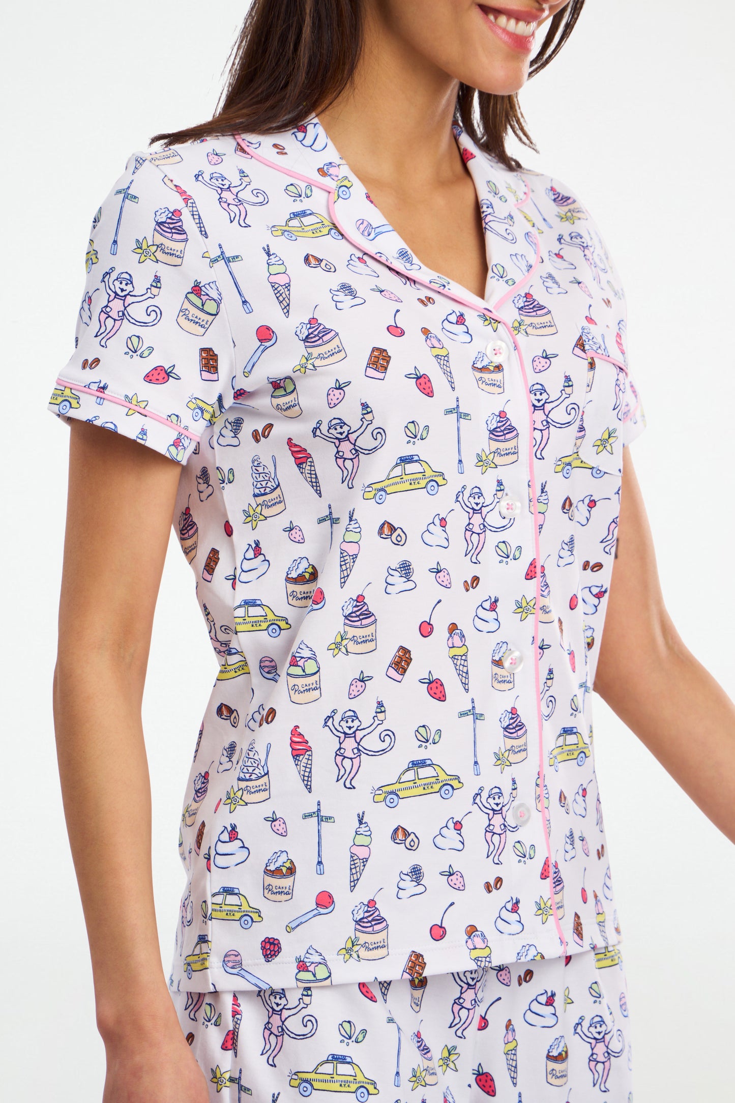 Dulce De Monkey Polo Pajamas view 3