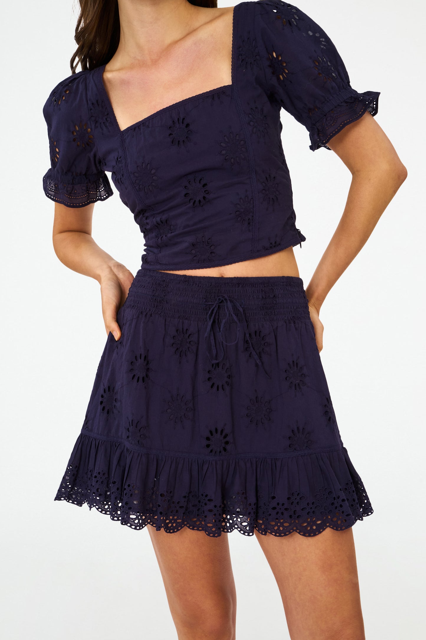 Eyelet Peyton Skirt view 3