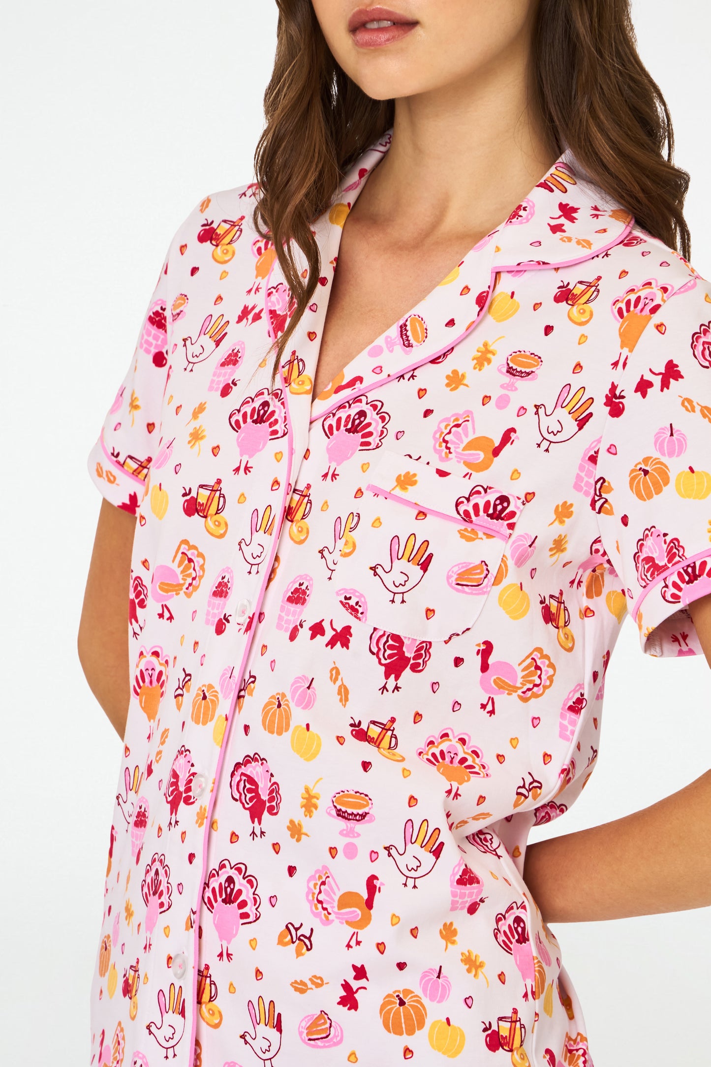 Roller Rabbit Orange Fall-A-Palooza Polo Pajamas view 4