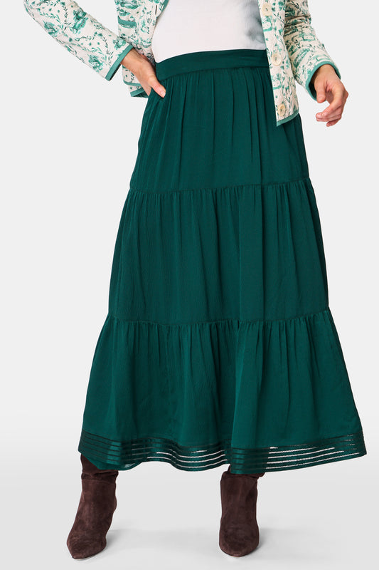 Roller Rabbit Green Feather Stitch Embroidery Carlisa Skirt view 1