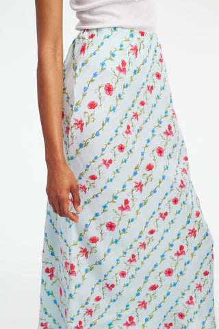 Roller Rabbit Greta Floral Stripe Natalie Skirt