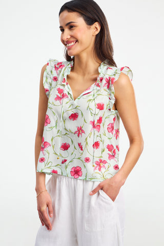 Roller Rabbit Greta Floral Swirl Steffie Top