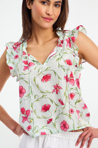 Roller Rabbit Greta Floral Swirl Steffie Top